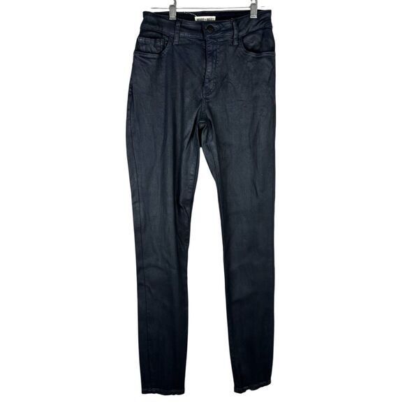 Warp+Weft Denim - Warp + Weft Women's JFK Skinny Jeans Sz‎ 27 Black Wax Finish Club Concert Party